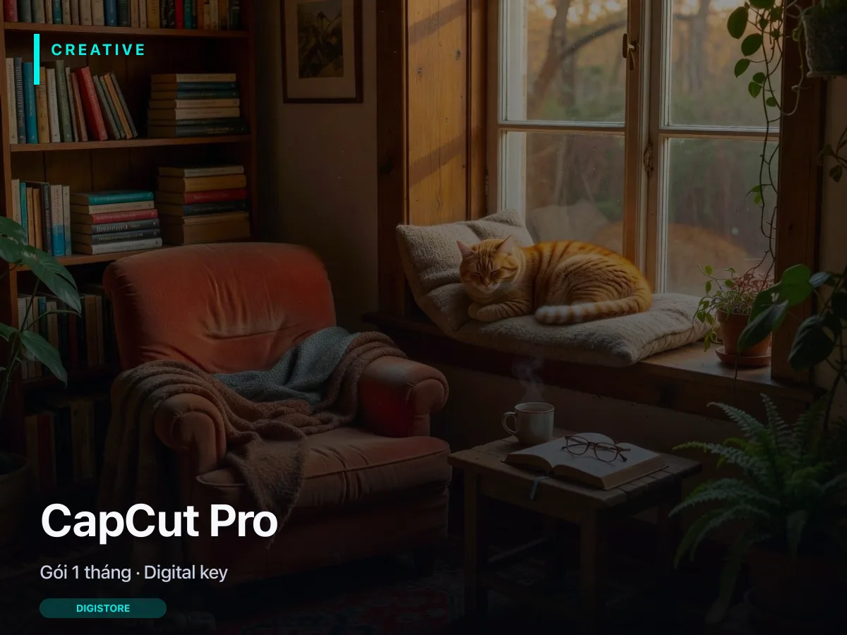 Ảnh bìa CapCut Pro — gói digital key 1 tháng