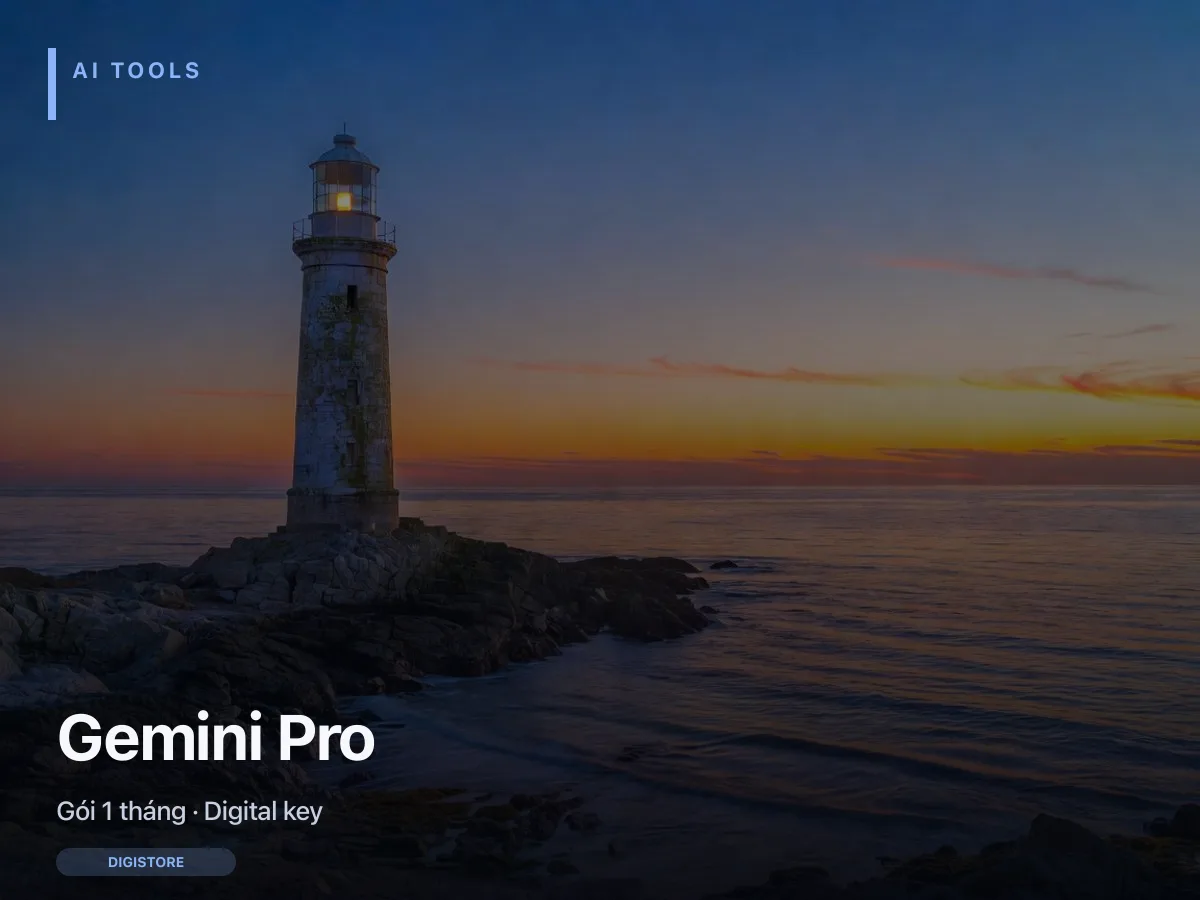 Ảnh bìa Gemini Pro — gói digital key 1 tháng