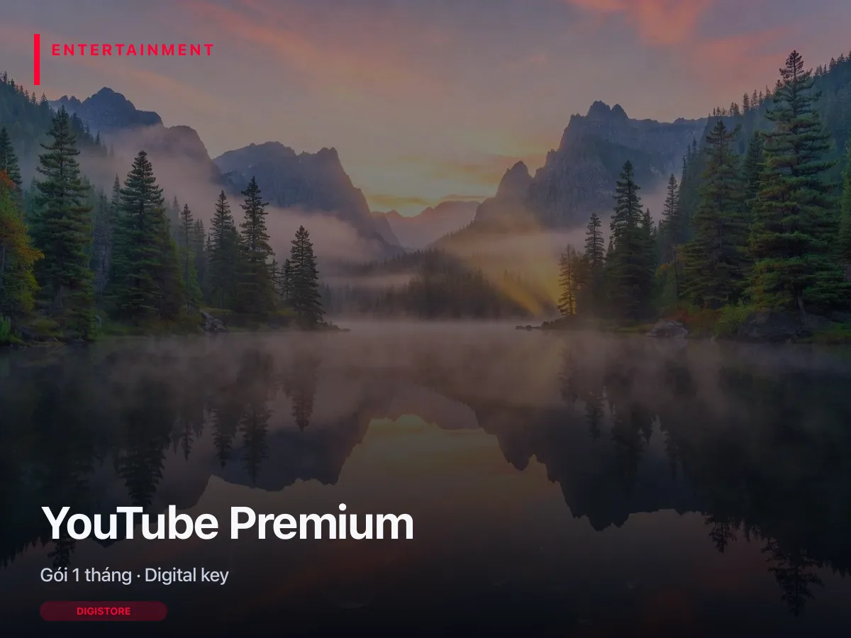 Ảnh bìa YouTube Premium — gói digital key 1 tháng